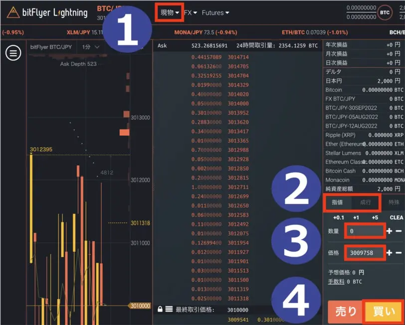 bitFlyer取引所の使い方1