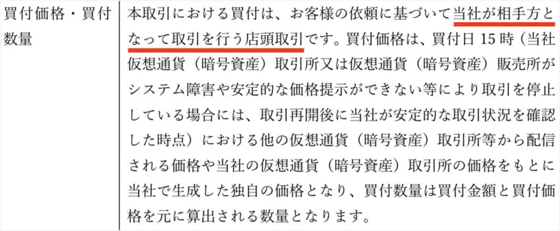 コインチェックつみたて取引説明書の一部